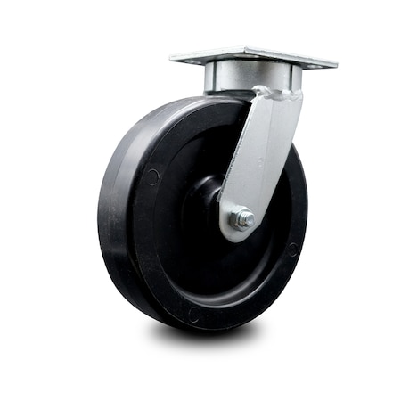 8 Inch Kingpinless Polyolefin Wheel Swivel Top Plate Caster